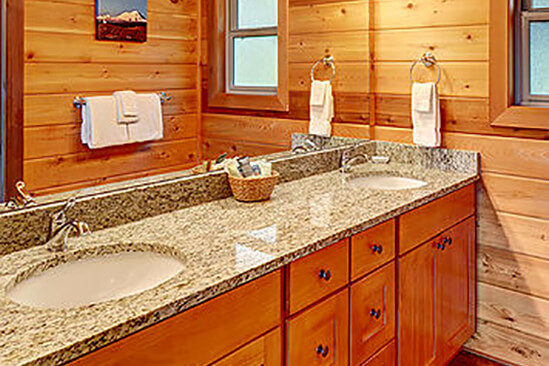 Two Bedroom Water View King Cabin Bathroom