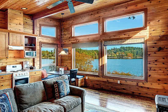 Waterview Cabin Living Room
