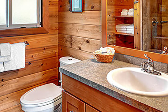 Two Bedroom Waterview Cabin Bathroom